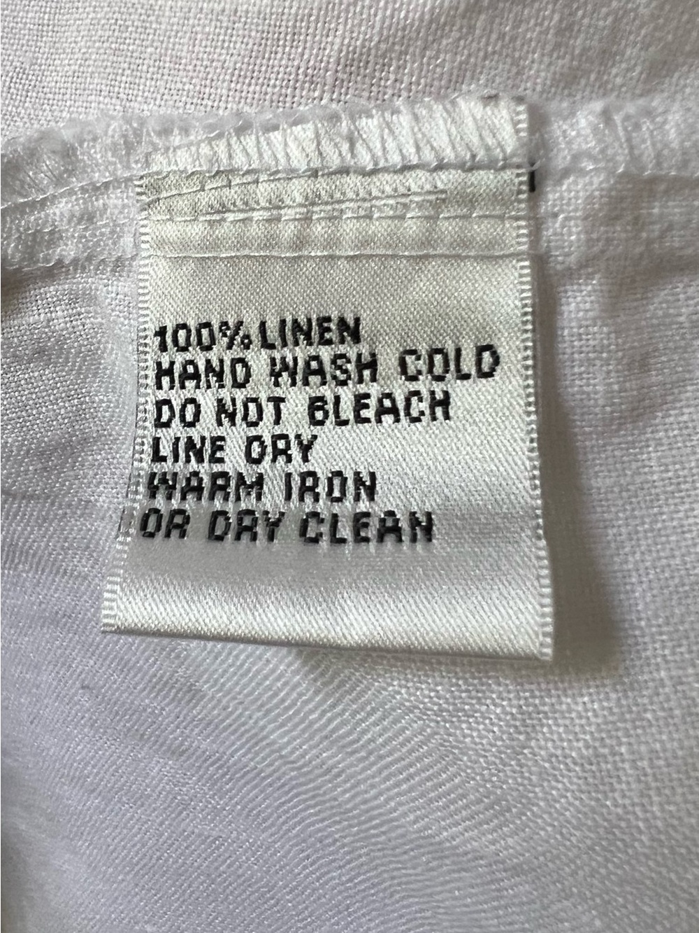 Vintage Talbots Irish Linen Button-Up Shirt 3/4 Sleeves White Size 14W - Picture 8 of 8